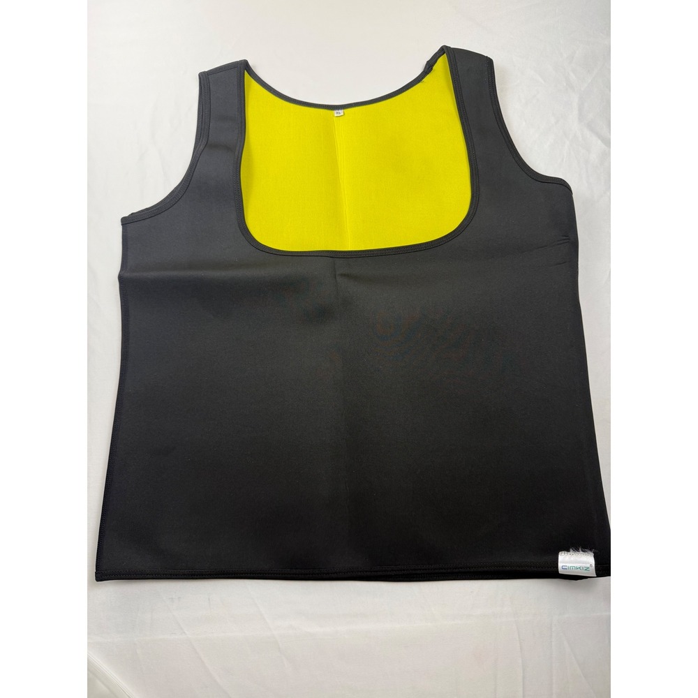 Cimkiz XL Black Neoprene Sweat Vest Sauna Tank Top Shapewear